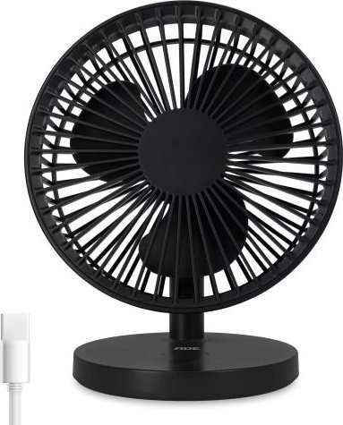 Wentylator ADE Wentylator stołowy ładowany przez usb, śred. 18 x 22 cm, antracytowy / ADE
