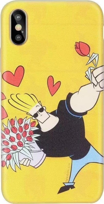 Cartoon Network Johnny Bravo Silicone Case for Apple iPhone XS Max Love