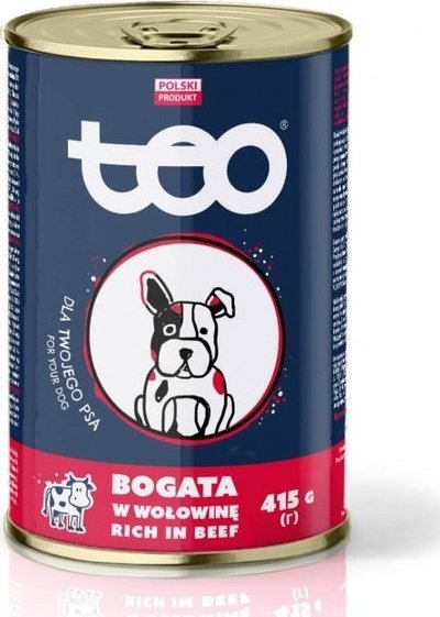 Teo Karma mokra dla psa TEO bogata w wołowinę 415 g