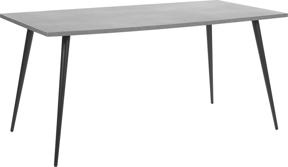 Shumee Stół do jadalni 160 x 80 cm efekt betonu z czarnym SANTIAGO