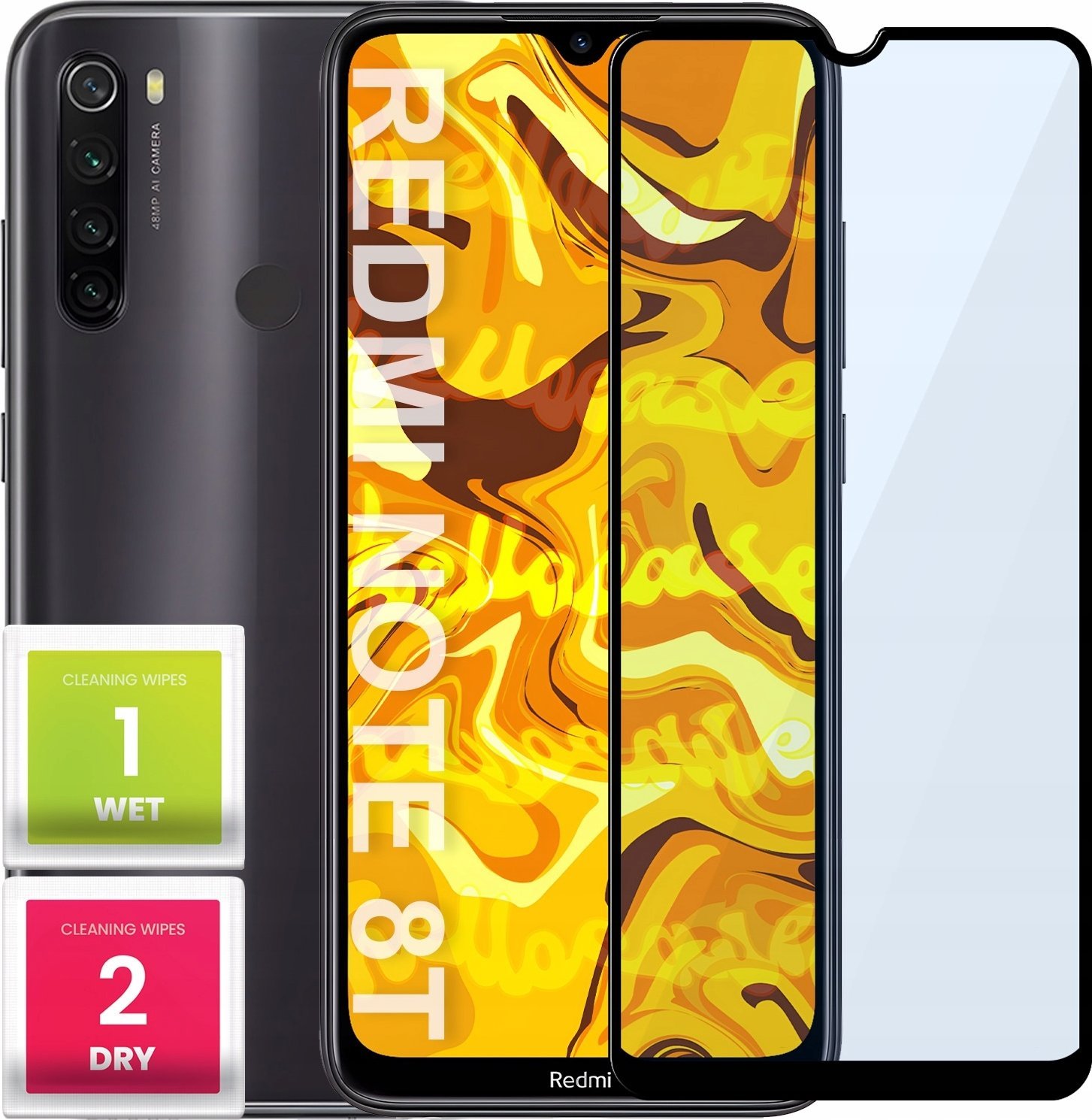 Hello Case SZKŁO HARTOWANE DO XIAOMI REDMI NOTE 8T PEŁNE NA CAŁY EKRAN SZKIEŁKO SZYBKA