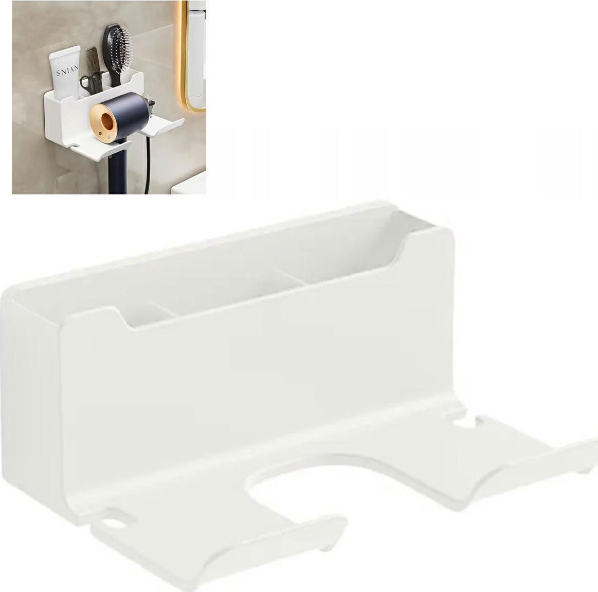 ATL DA202A Uchwyt ścienny na suszarkę do włosów biały