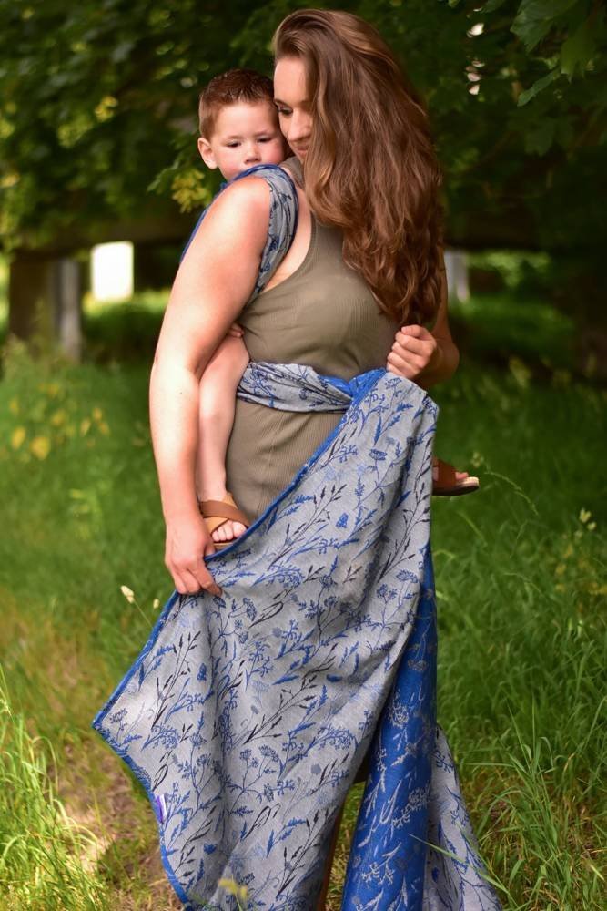 Yaro Slings Chusta tkana Yaro Slings - Terra Duo Silver Black Blue Seacell 5 (4.2 m.)