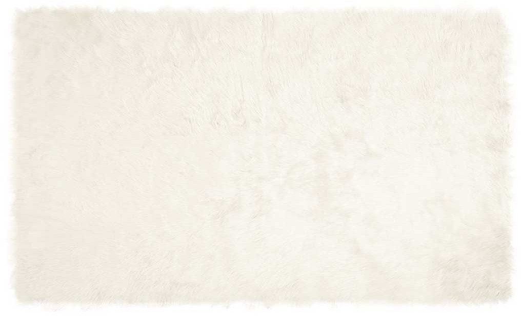 vidaXL Sztuczny dywan owczy Biały 100 x 200 cm Poliester