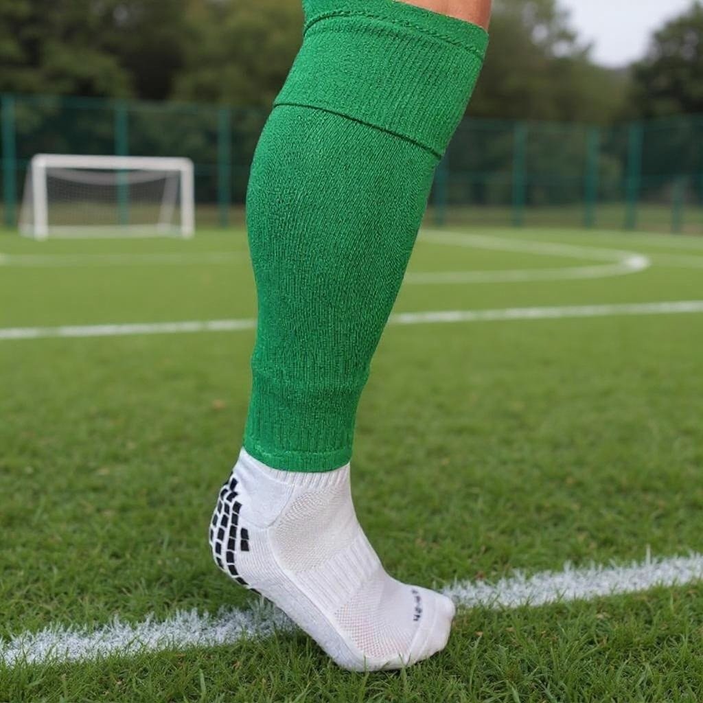 Getry/ skarpety piłkarskie zielone bez stóp 37-41