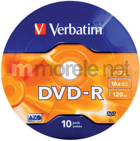 Verbatim DVD-R 4.7 GB 16x 10 sztuk (43729)
