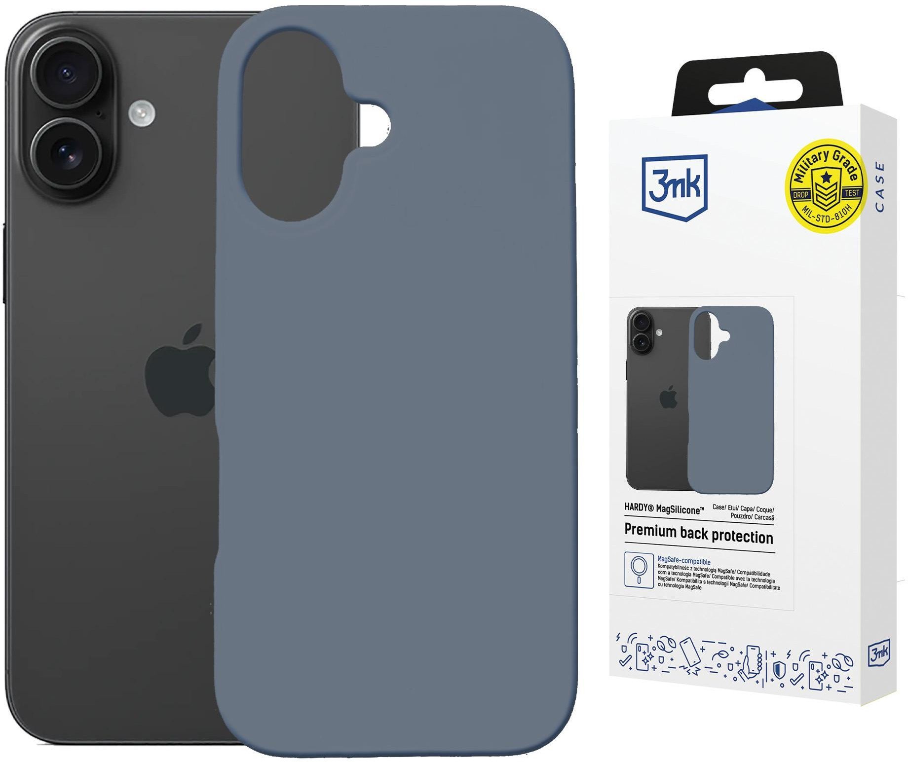 Etui 3MK Hardy MagSilicone do Apple iPhone 16 Plus ultramarine