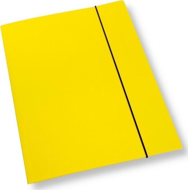 Teczka A4 z gumką lakier żółta 350gsm (10szt)