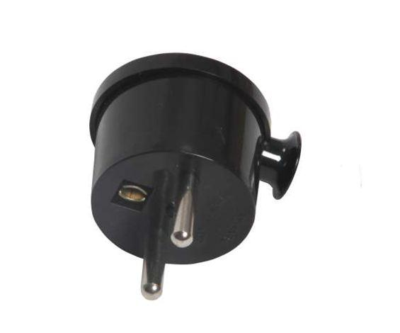 Opal Wtyczka kątowa rozbieralna mini 2P+Z czarna