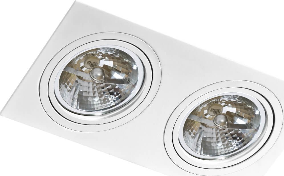 Torino Oczko lampa sufitowa oprawa wpuszczana Azzardo Siro 2 2X50W AR111 biały GM2200