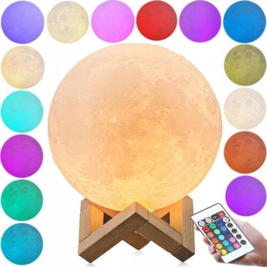 LAMPKA RGB KSIĘŻYC 3D AT-800