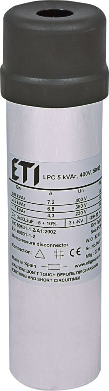 Eti-Polam Kondensator CP LPC 5 kVAr 400V 50Hz (004656705)