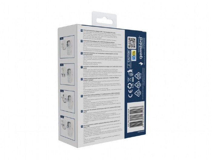 gembird Adapter sieciowy 20W Uniwersalny 4 końcówki