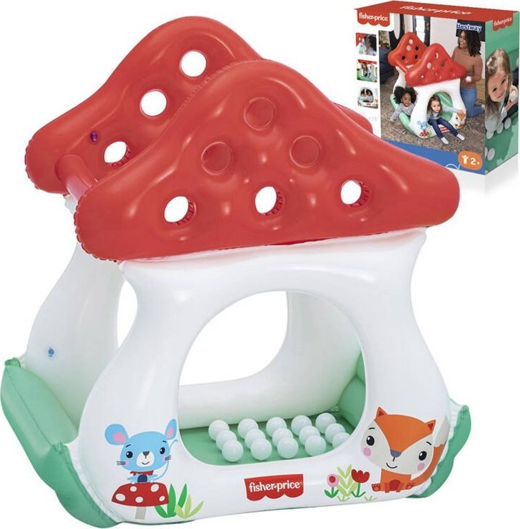 Bestway Dmuchany basenik z kulkami GRZYBEK MUCHOMOREK Fisher Price 93570