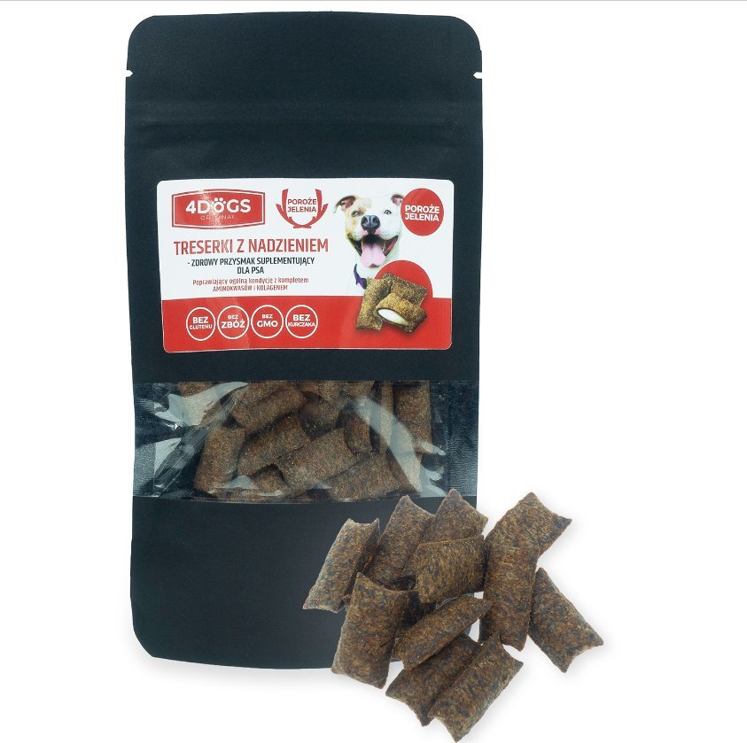 4DOGS Ciasteczka Z Porożem Jelenia 60g