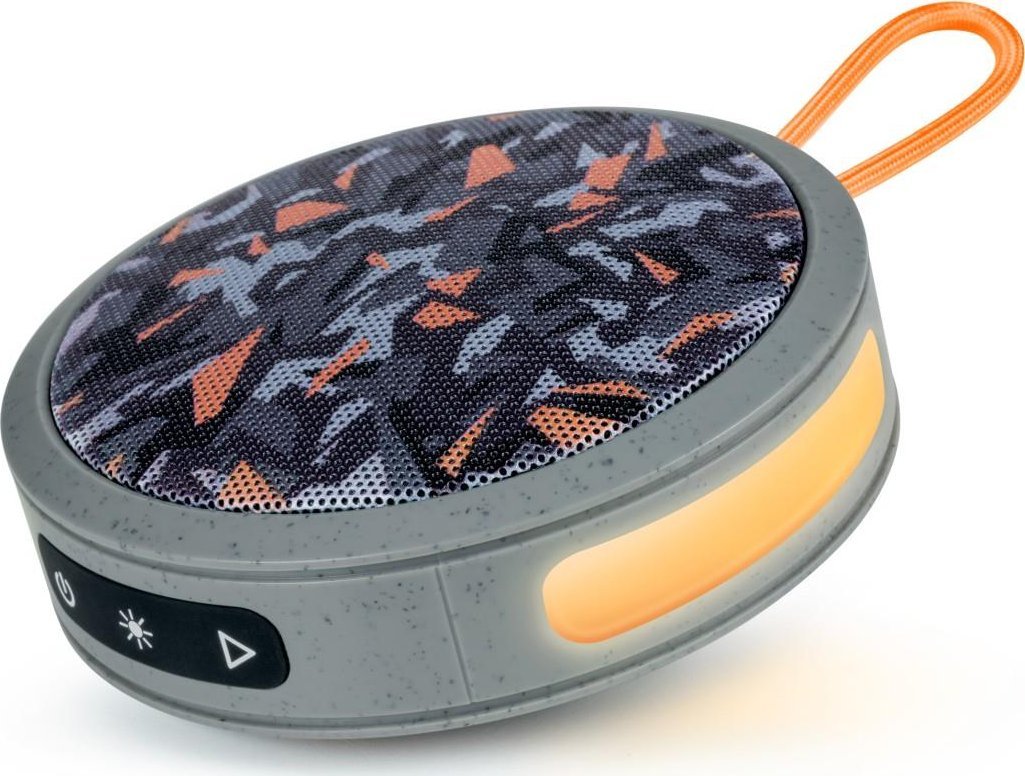Głośnik BigBen Big Ben Głośnik Bluetooth Party Nano Podświetlenie 15W Camo Szary Orange