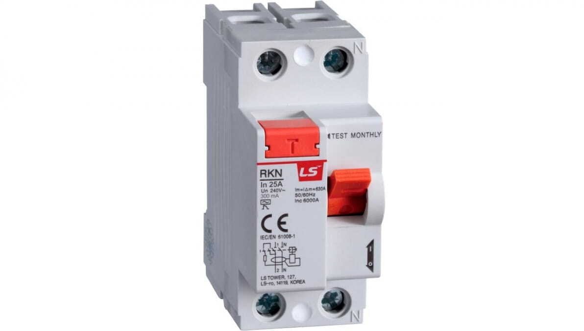 Wyłącznik różnicowoprądowy 2P 25A 0,3A typ A RKN2P 25A 300MAA 06220446R0