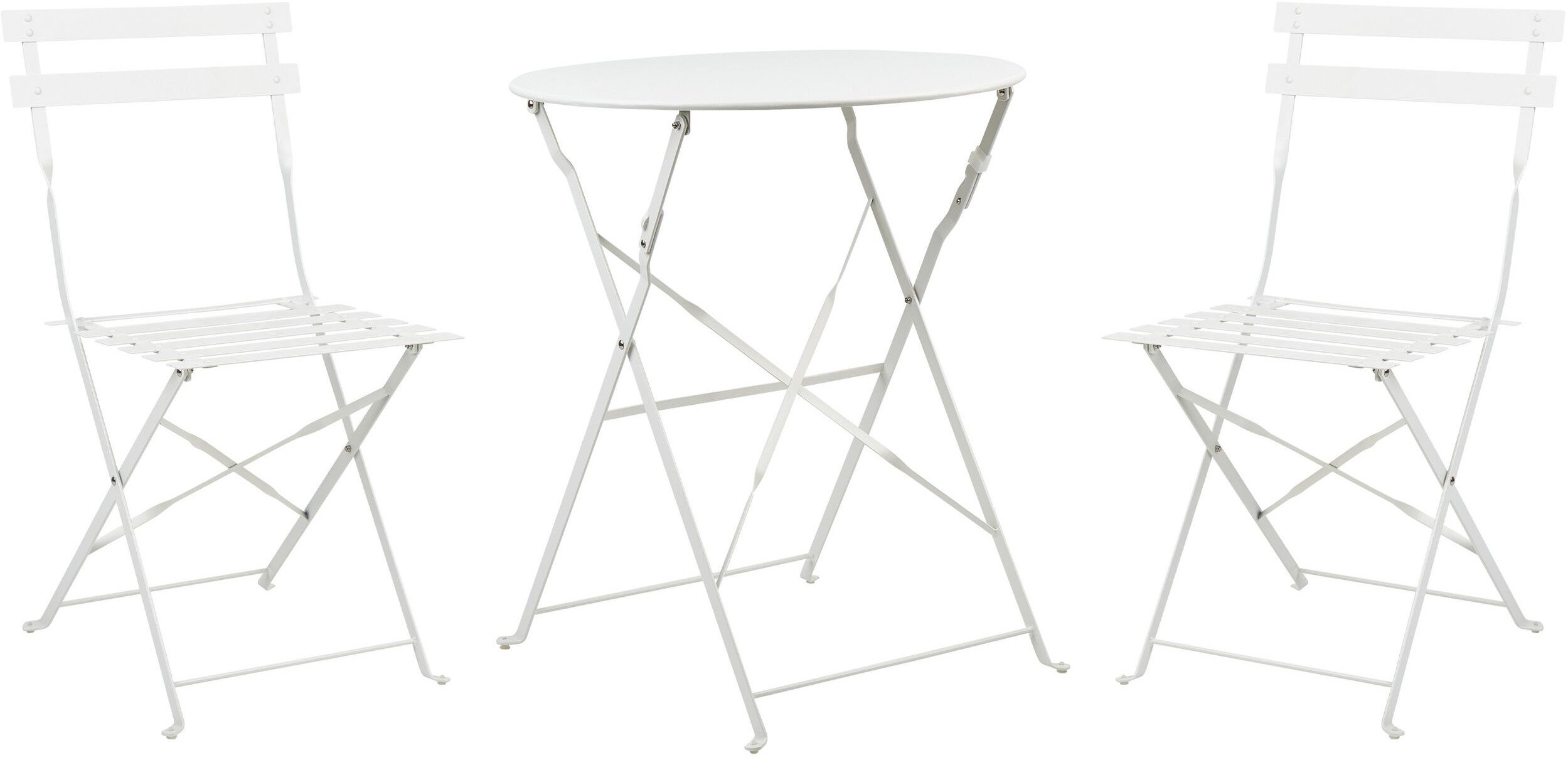 Zestaw mebli balkonowych Składane FIORI Metal Biały