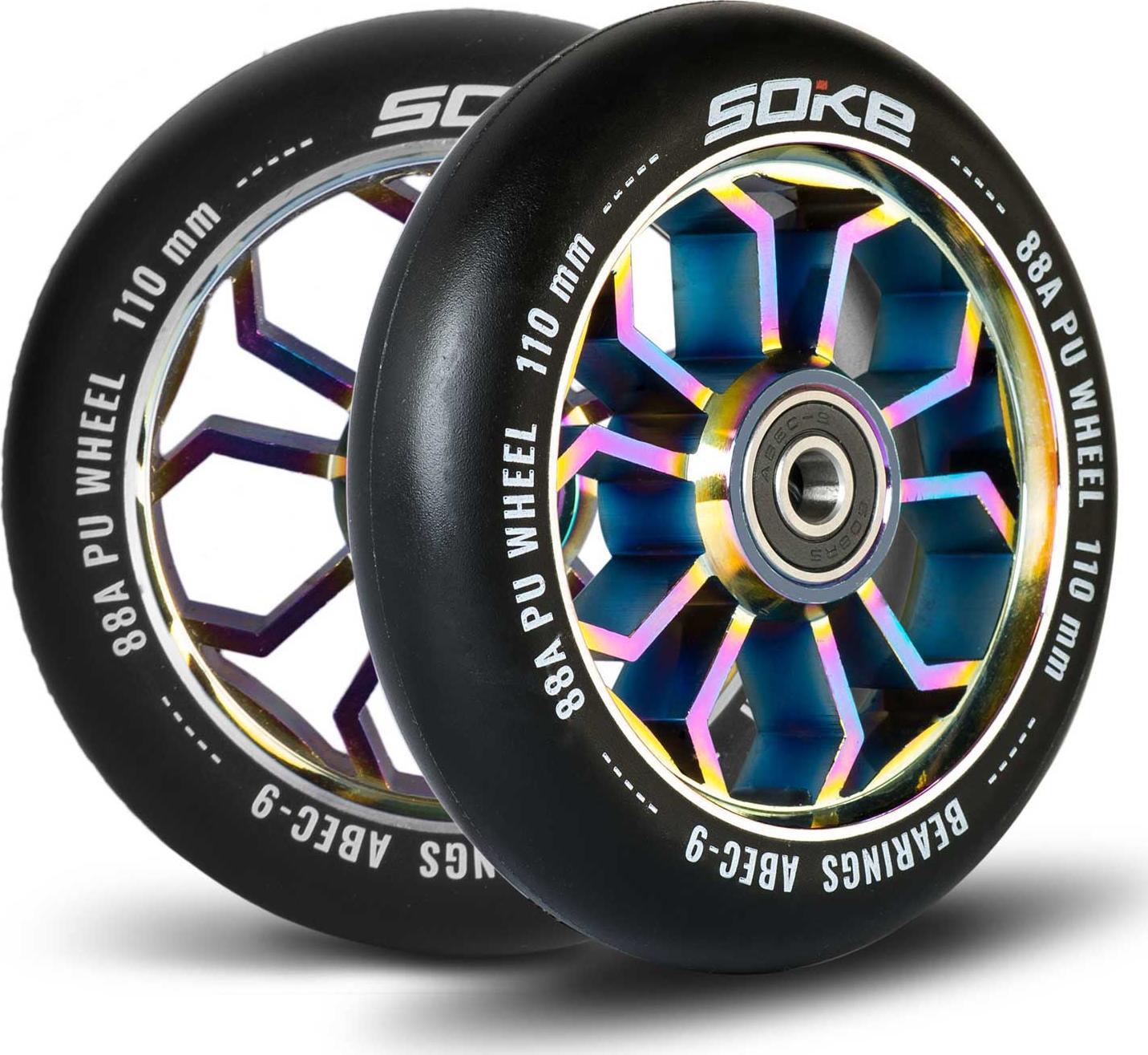 Soke Kółka do hulajnogi 110 mm rainbow 2 szt.