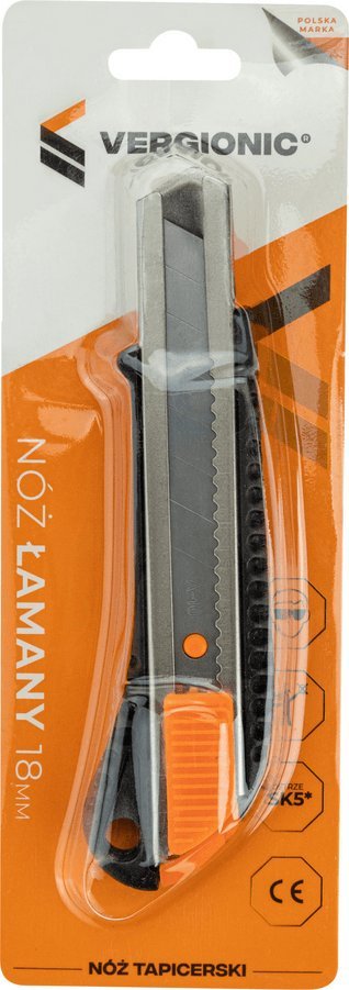 VERGIONIC Nóż nożyk z ostrzem łamanym 18 mm VERGIONIC