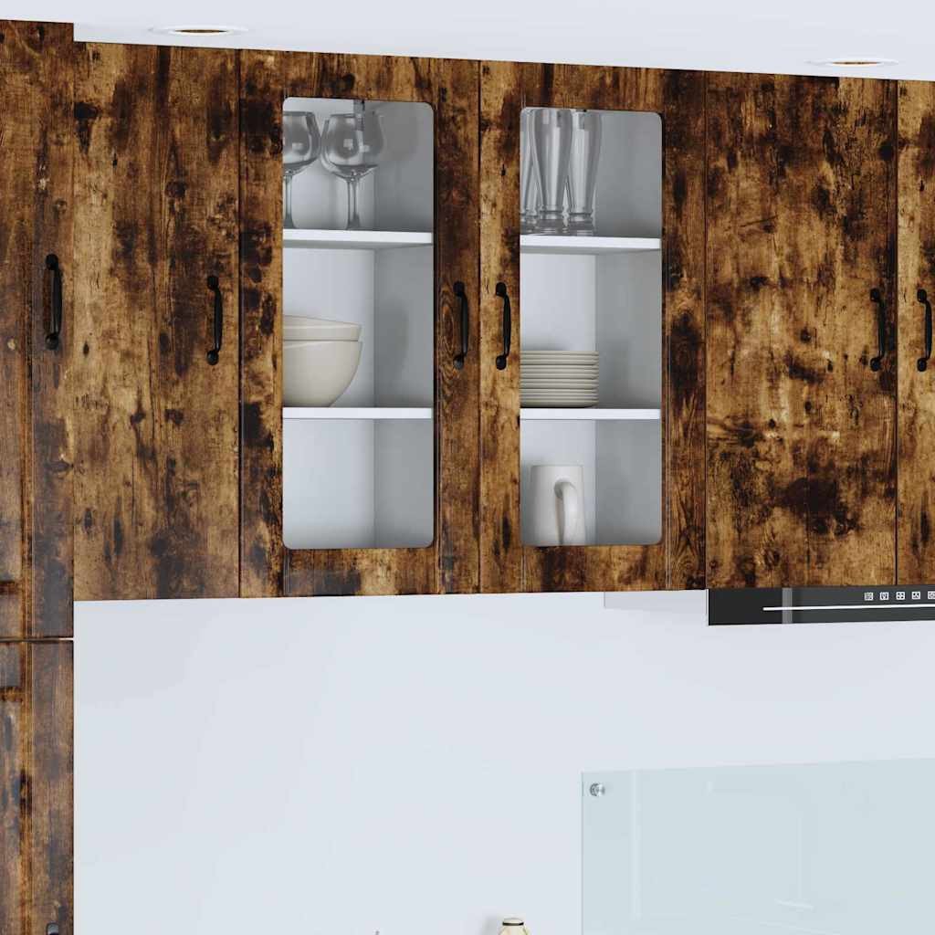 vidaXL Szafka kuchenna wisząca 2 pcs Dąb wędzony 40 x 31 x 80 cm