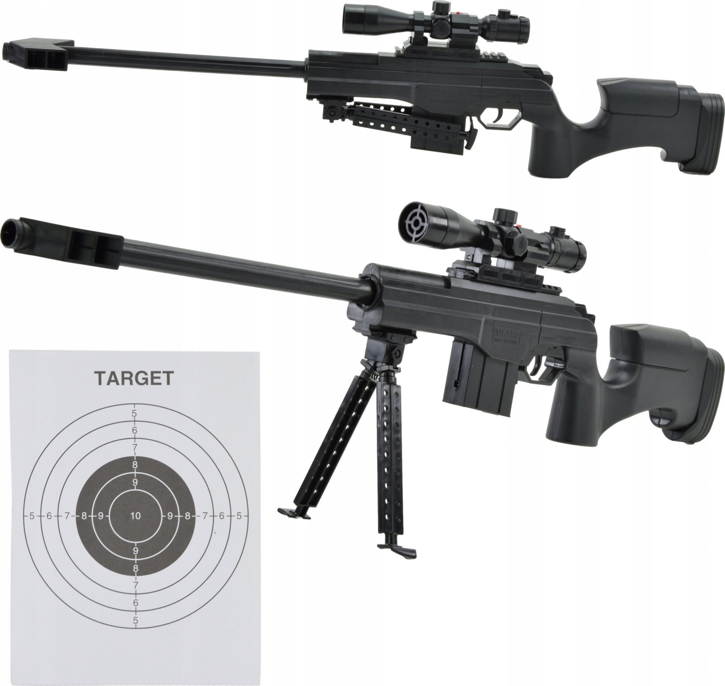 Skleplolki DUŻY KARABIN NA KULKI REPLIKA 6mm LUNETA LASER ASG