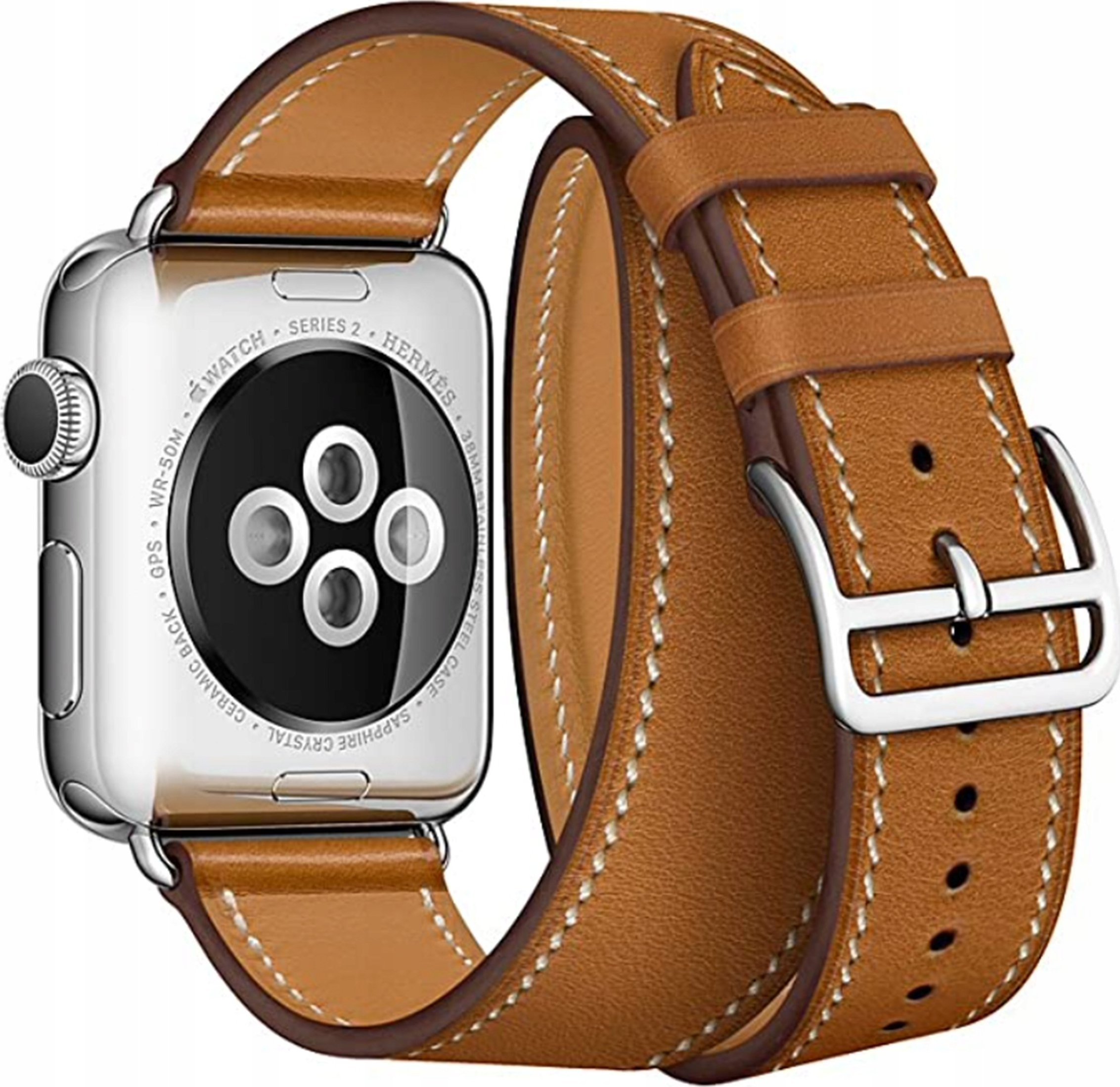 4TechGoods PASEK SKÓRZANY DO APPLE WATCH 3 5 6 7 SE 42/44/45