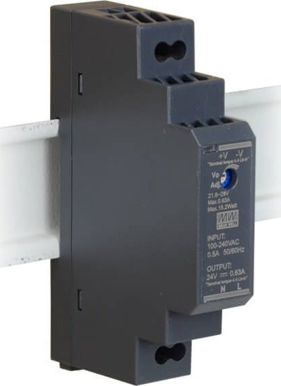 Mean Well Zasilacz 24V na szynę DIN TH35 15W Mean Well HDR