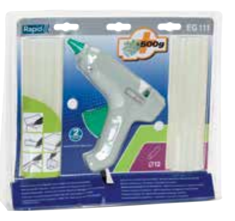 Pistolet do kleju Rapid PISTOLET KLEJOWY EG111 + 500G KLEJU 25W ZEST (L-R40303076) - L-R40303076