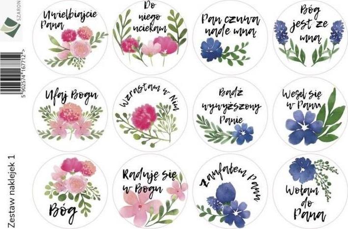 Szaron Zestaw naklejek - kwiaty