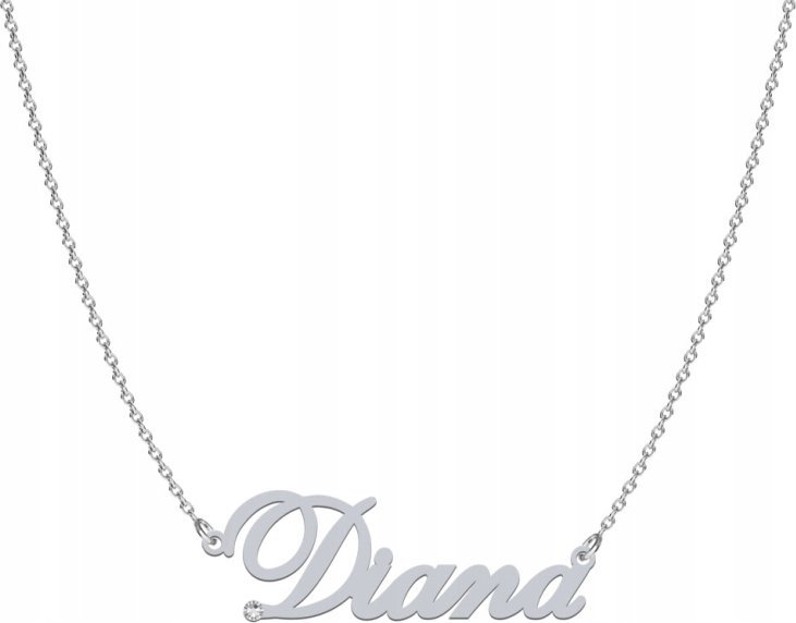 Radziszewska Jewellery Naszyjnik z imieniem DIANA srebro925 Dedykacja