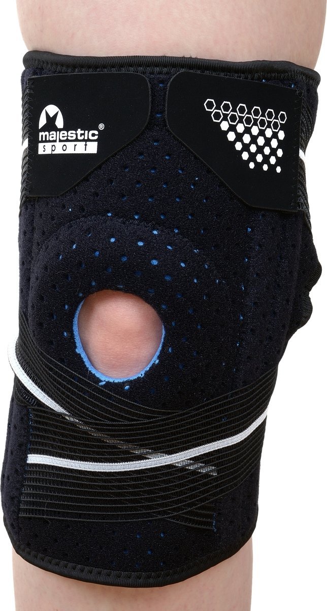 Stabilizator na kolano Majestic Sport DELIK czarno-szary