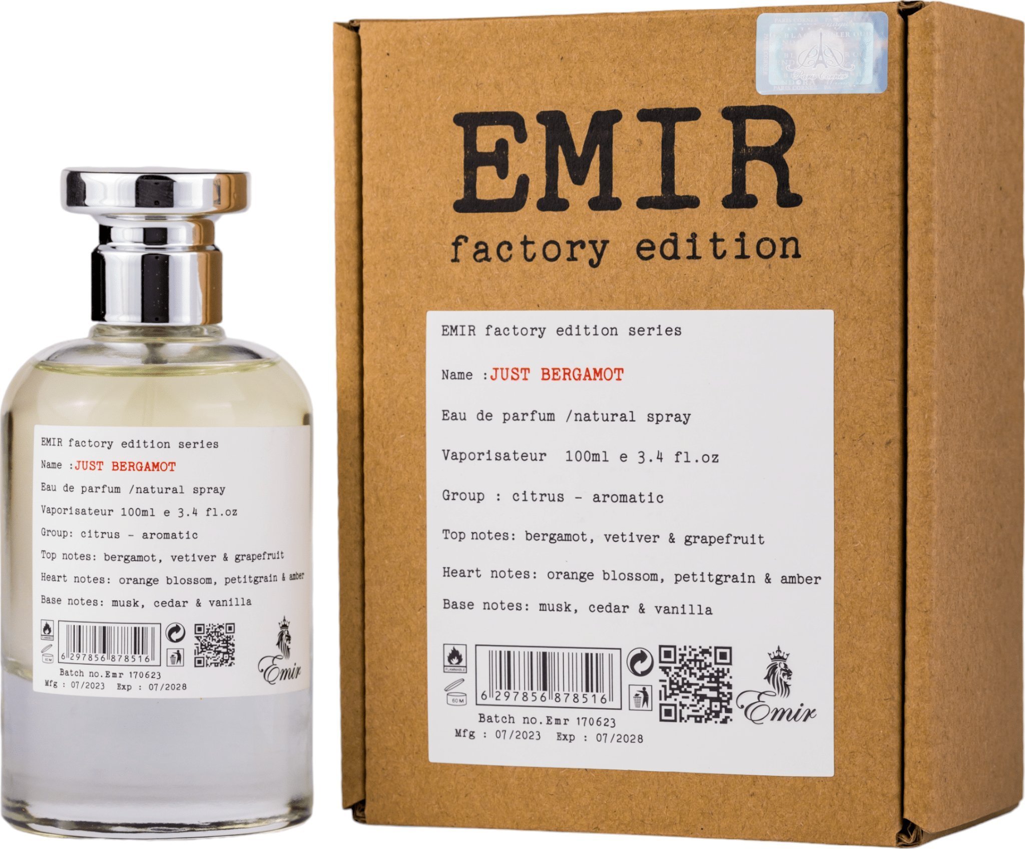 Alkotest EMIR Just Bergamot Factory Edition EDP spray 100ml