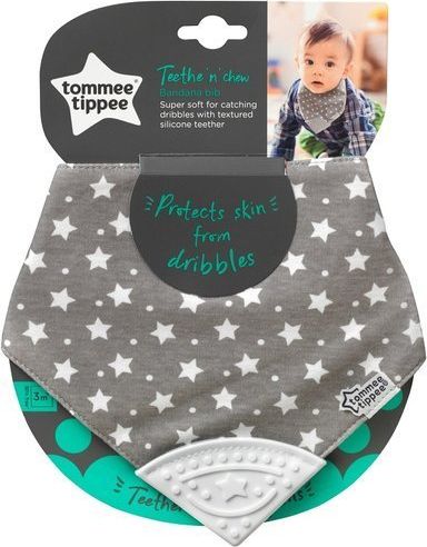 Tommee Tippee Śliniak bandana z gryzakiem 3m+ Tommee Tippee uniwersalny