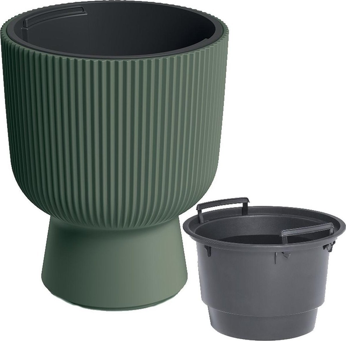 Prosperplast DONICZKA DO KWIATÓW MILLY NA NODZE ŚR 30CM ZIELONA PINA