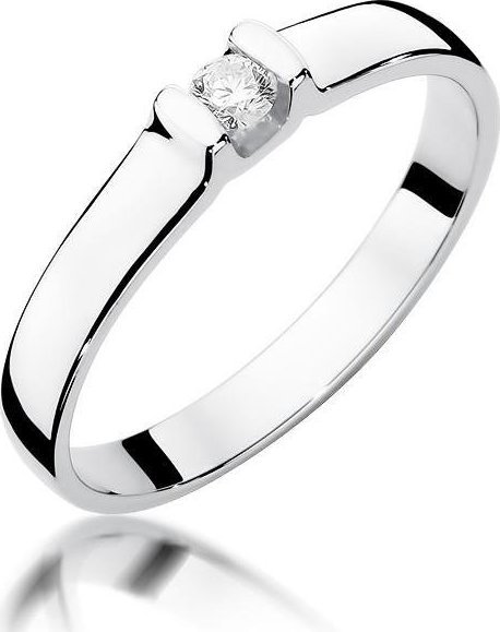 Best Diamonds złoty pierścionek z brylantem 0.09ct 11