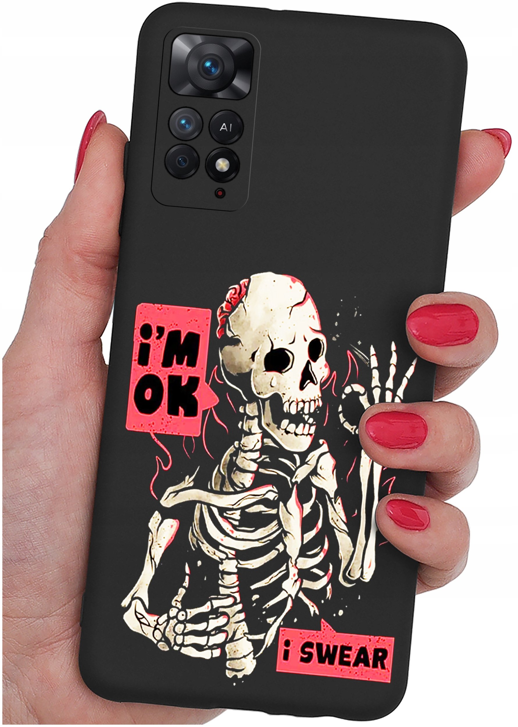 ETUI do Xiaomi Redmi Note 11 Pro | WZORY | SILIKONOWE MATT CASE + SZKŁO 9H