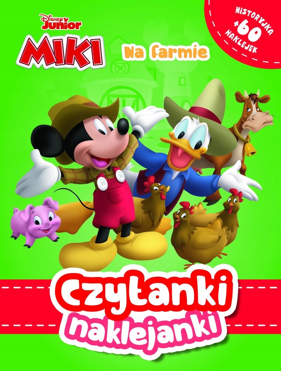 Czytanki naklejanki. Na farmie. Disney Junior Miki