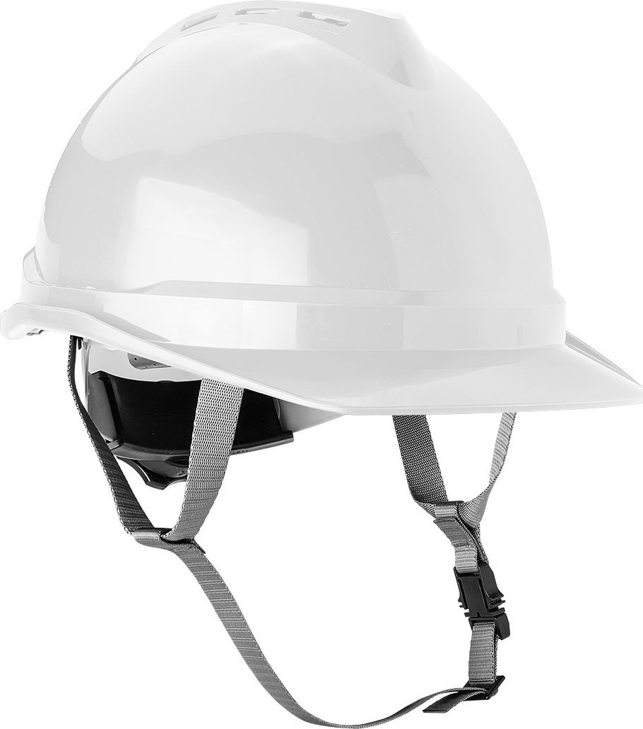 Neo Hełm przemysłowy z paskiem podbródkowym, biały