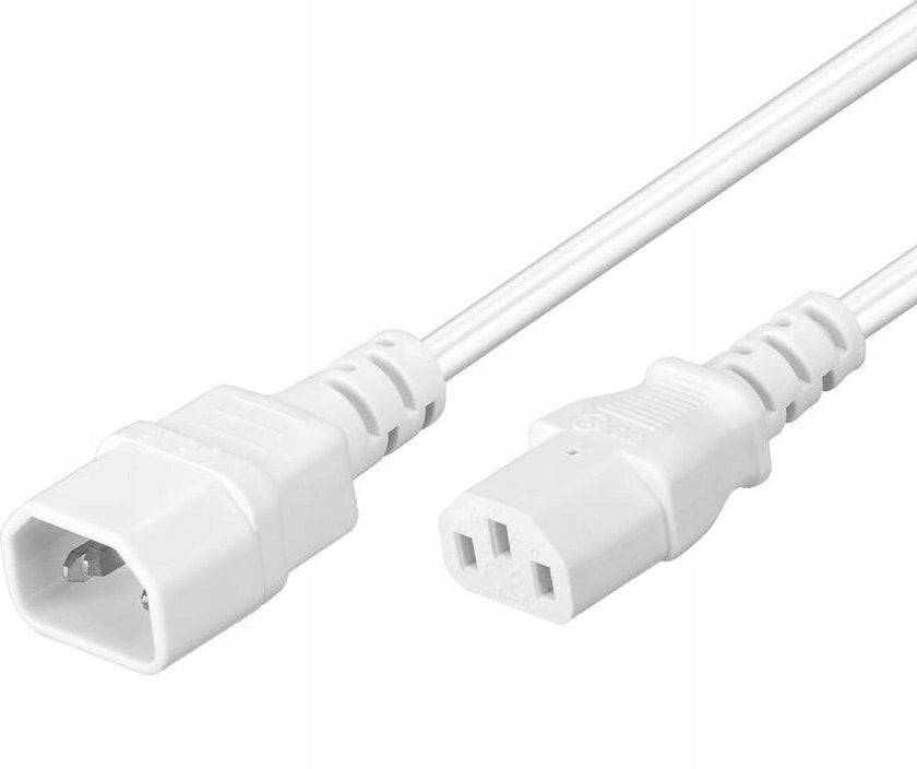 PremiumCord PREMIUMCORD Prodlužovací kabel síť 230V, C13-C14, bílý 2m