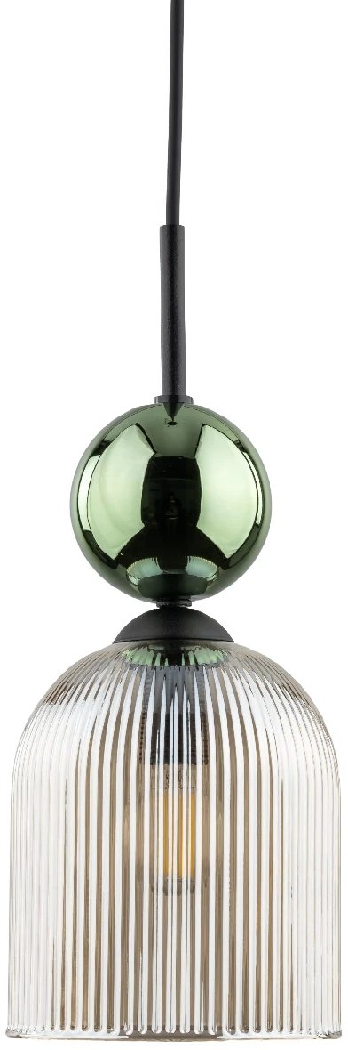Nowoczesna wisząca lampa Sophia Green 11146 żebrowana zielona