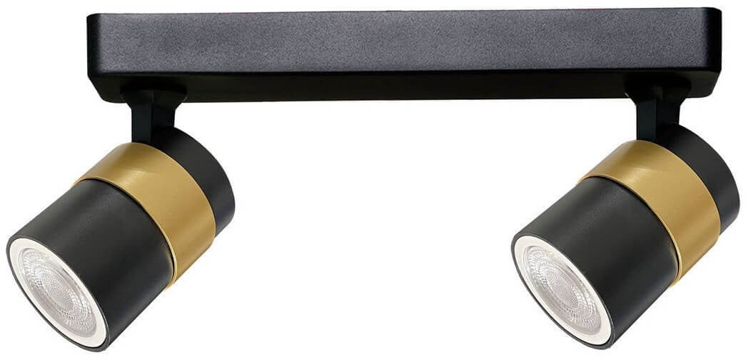 Light Prestige Anillo LP-770/2W BK listwa plafon lampa sufitowa spot 2x50W GU10 czarna/złota