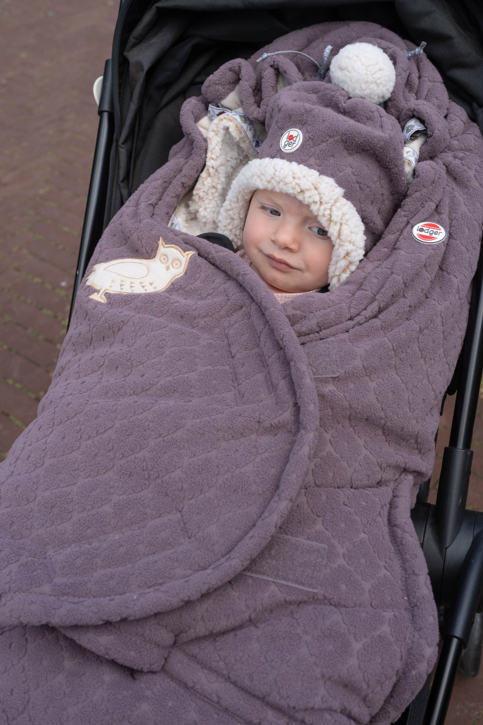 Lodger Bunker Folklore Fleece all-season sleeping bag Mauve BK 330