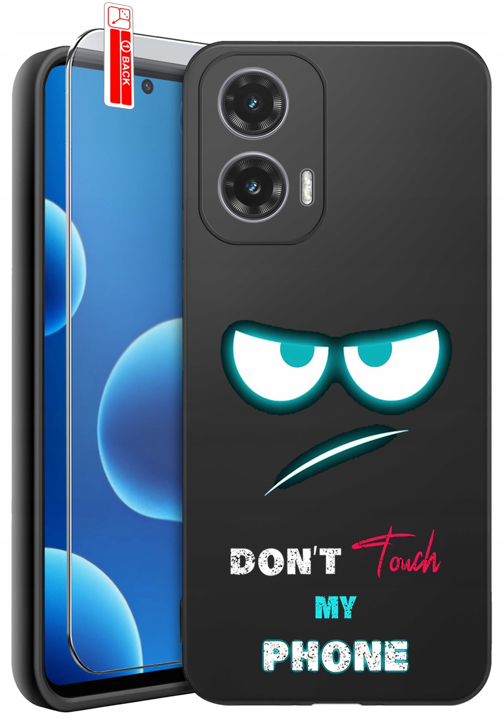 ETUI do Motorola Moto G45 5G | WZORY | SILIKONOWE MATT CASE + SZKŁO 9H