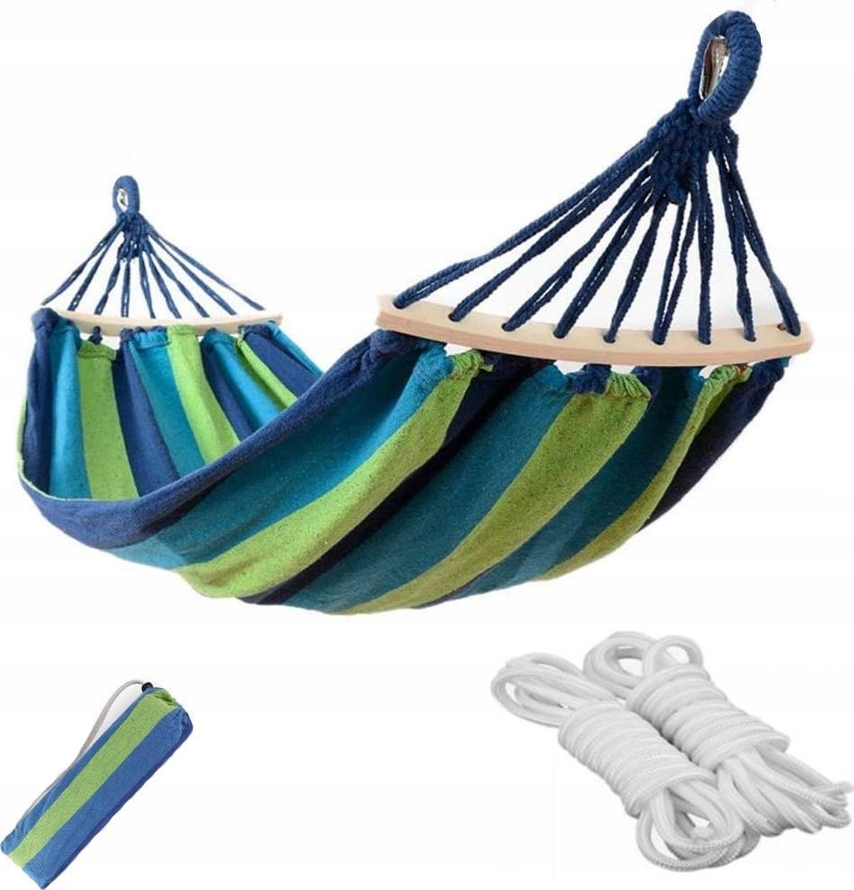 zakupytv.net HAMAK OGRODOWY ZE STELAŻEM WISZĄCY POKROWIEC LINKI