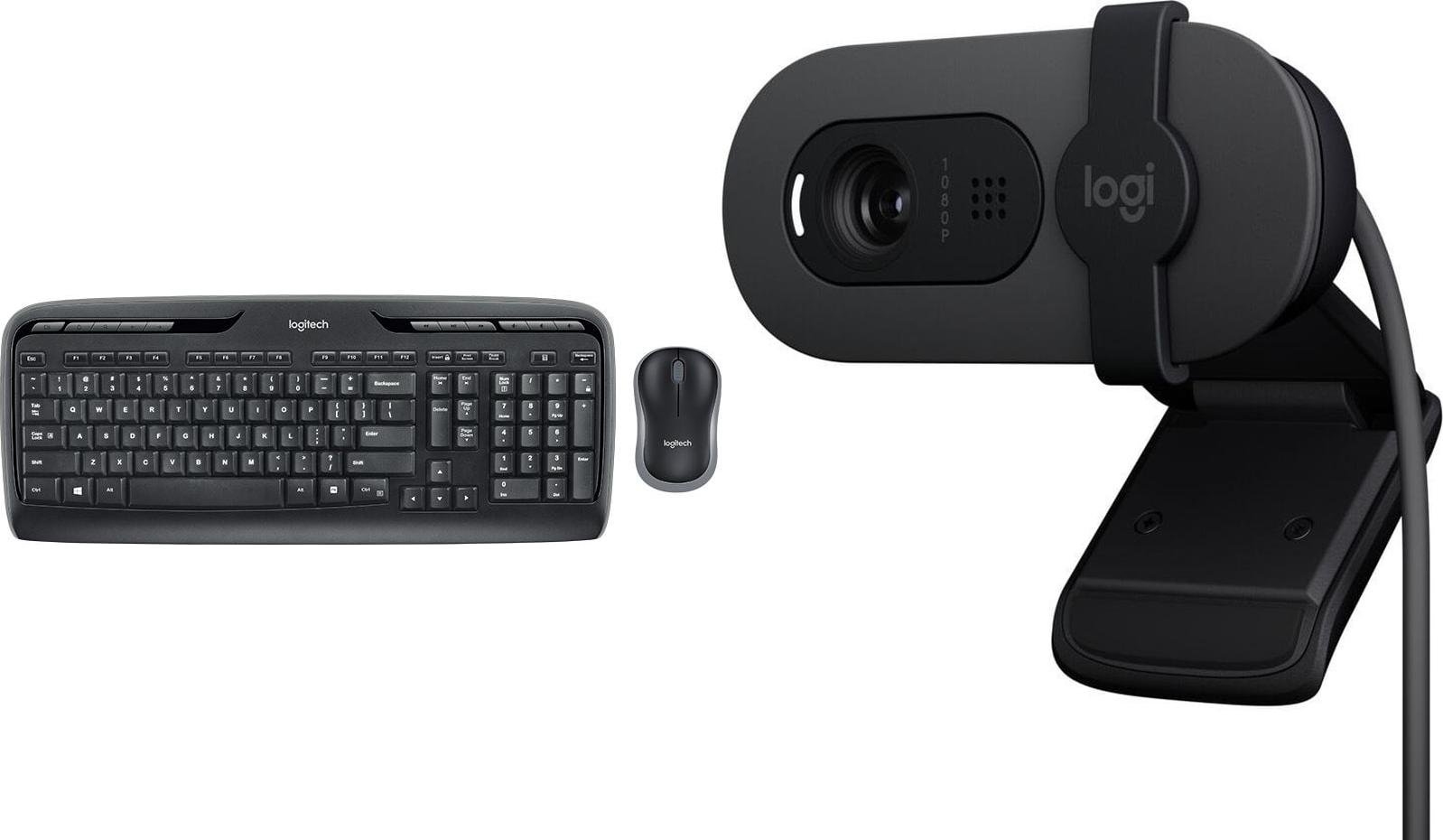 Klawiatura + mysz Logitech MK330 (920-003999) + Brio 100 (960-001585)