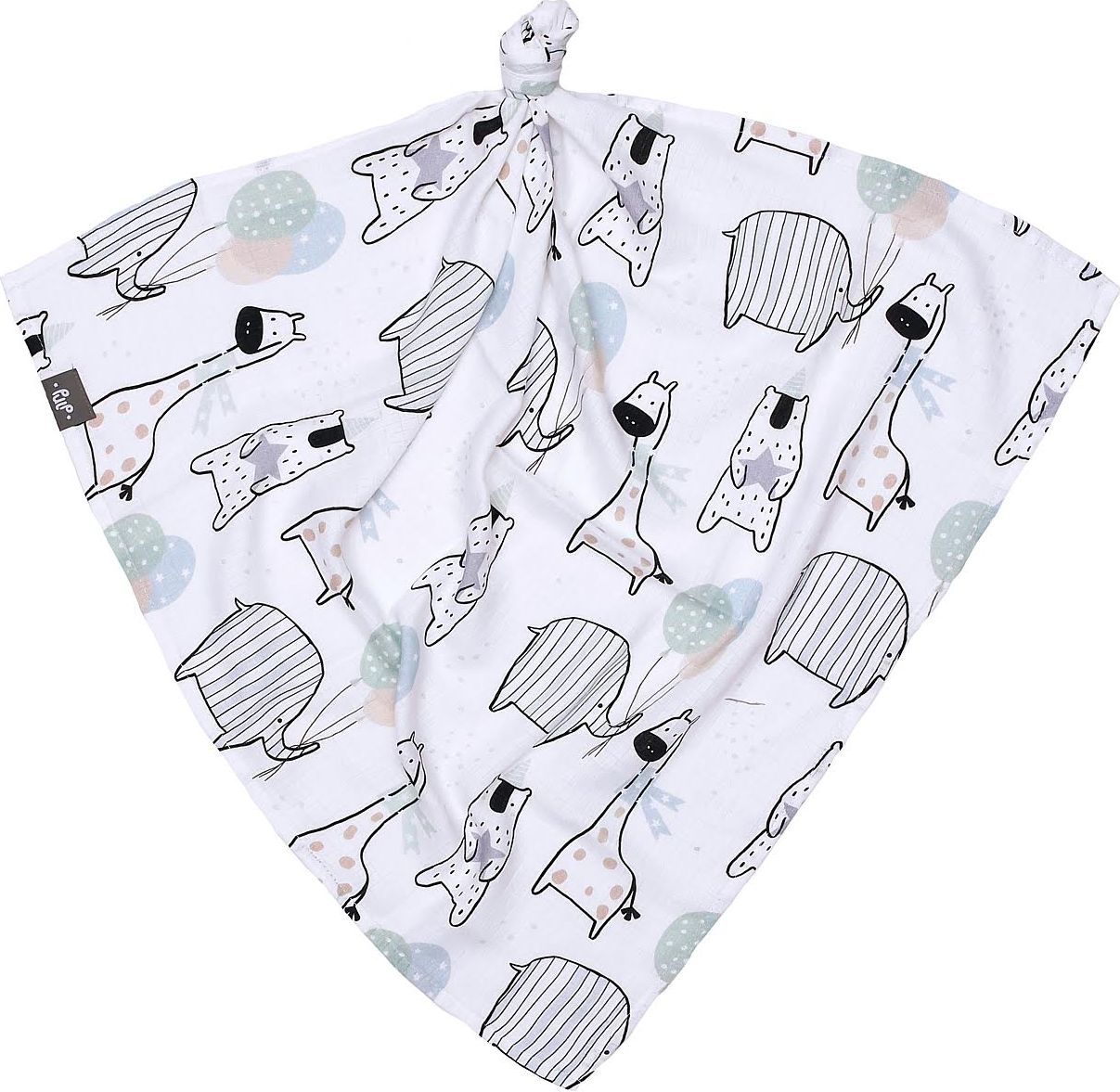 Pulp Pulp, Pieluszka bambusowa Żyrafy, 75 x 70 cm