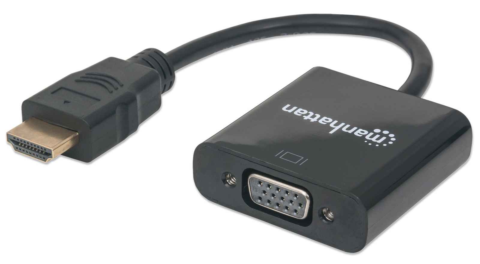 Adapter AV Manhattan HDMI - D-Sub (VGA) czarny (151467)
