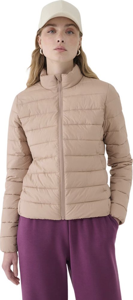 Kurtka damska puchowa 4F F533 beżowa 4FWSS25TDJAF533 83S M