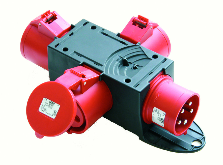 PCE Rozdzielnica przenośna z tworzywa typu "Pieszyce" 32/5 3x32/5 IP44 - 9430009W